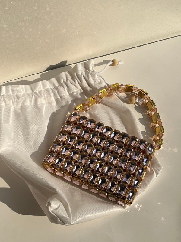 Blush Gemstone Clutch