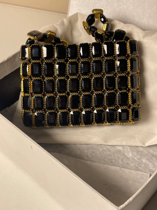 Black Gemstone cluch