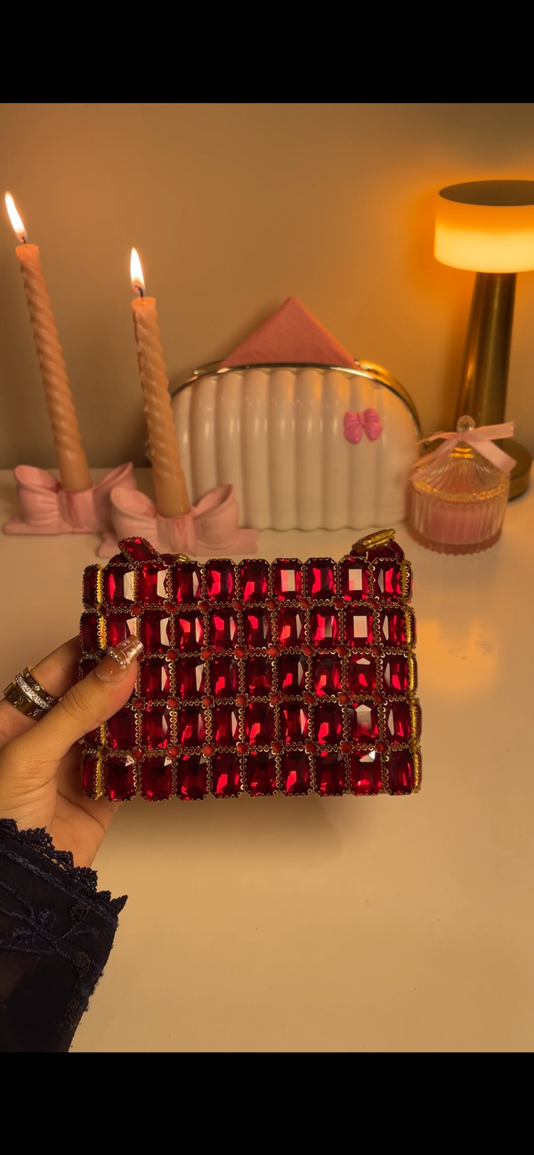 Red Gemstone Clutch